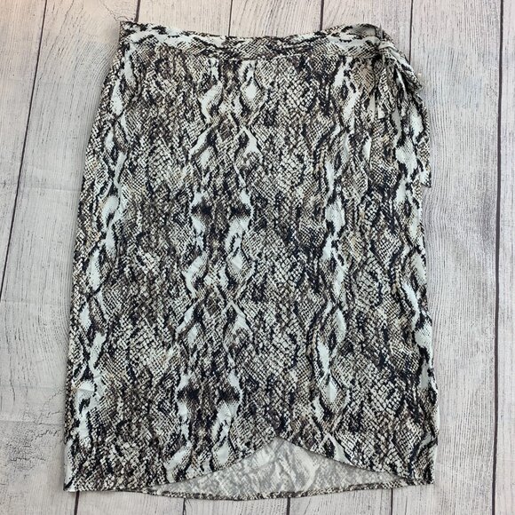 Maurices Skirt sz XL Snakeskinl Print Wrap Style Midi Length 29" New NWT - Picture 1 of 9